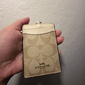 SOLD!  Coach Tan Lanyards